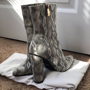 Snake print Heel booties
